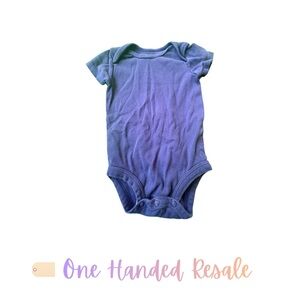💙 Carter's Soft Blue Baby Bodysuit Onesie Comfy Soft EUC 6M